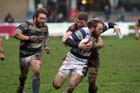 Tynedale's Sep Visser attempts to break throught the Old Albanians defence. Photo: David T. Hewitson/Sports for All Pics